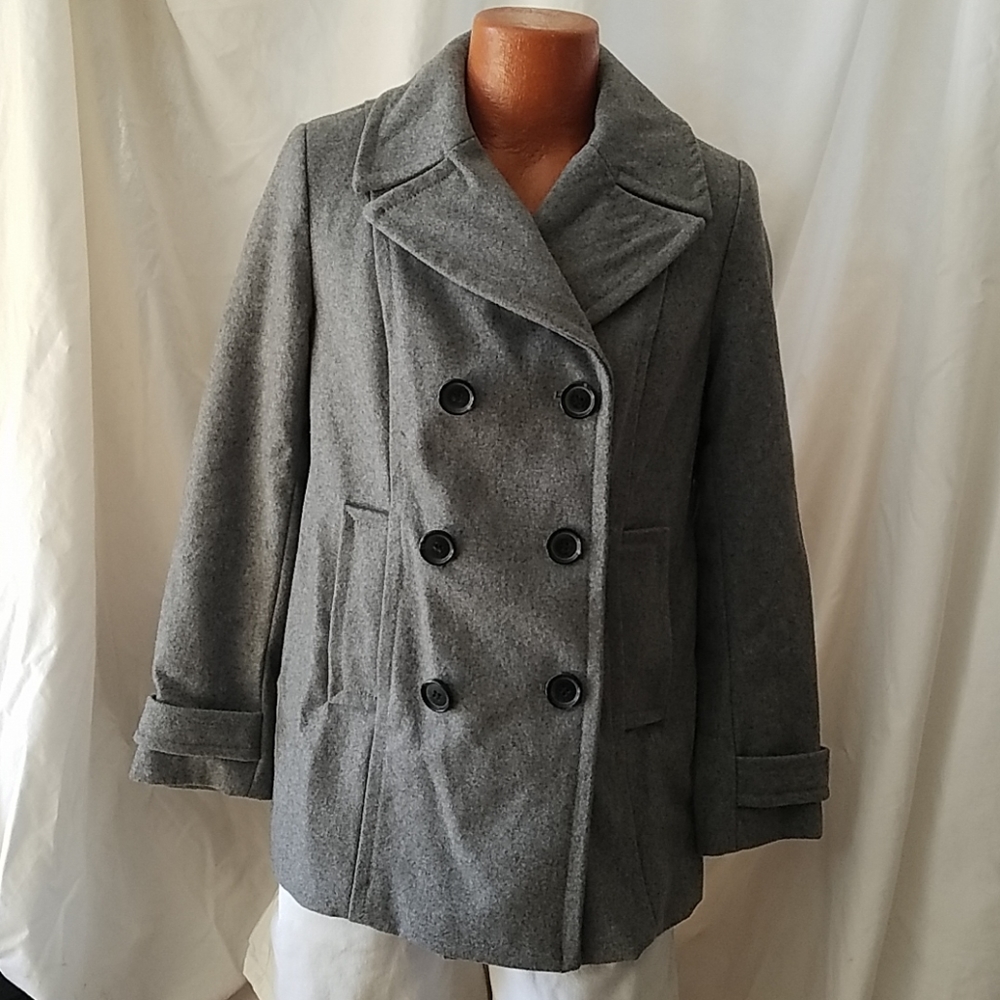 *SOLD* St John's Bay Double Breasted Pea Coat Medium